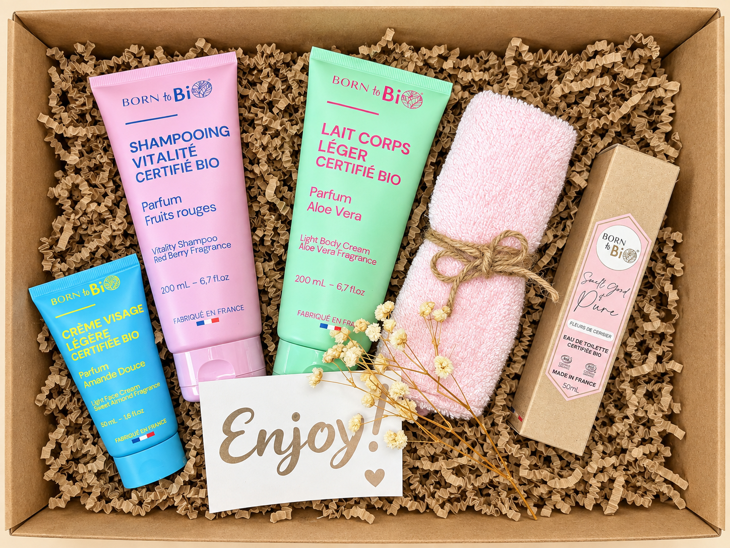 Fresh & Fabulous Born to Bio cadeaupakket met biologische verzorging en parfum