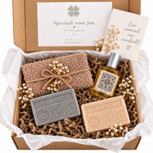 Warm geurmoment met Musc Blanc cadeaupakket van Sparkleyou